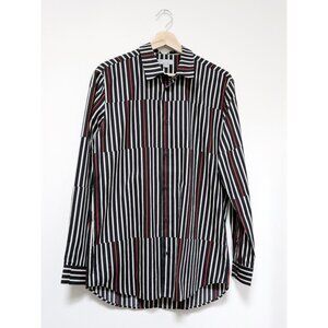 COS - Men's Optic Striped Button Down Shirt - Size Small